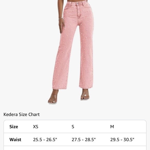 Women's Pink Jeans - Picture 3 of 7